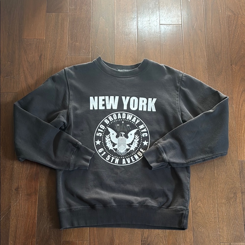 Black New York Graphic Sweater